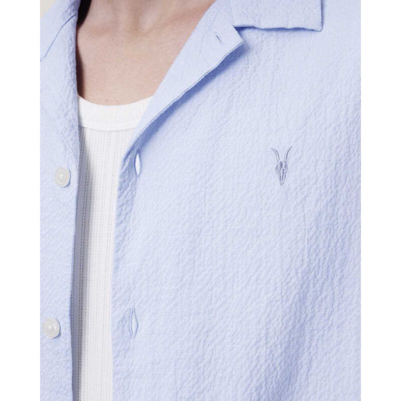 AllSaints Valmer Relaxed Fit Ramskull Shirt image number 2